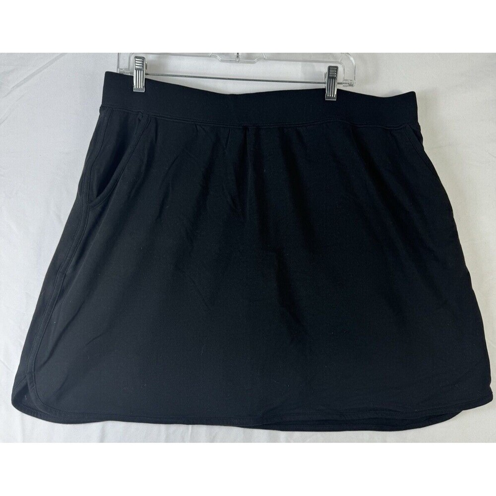 Style & Co. Black Shorts Skort Women's XL Black Stretch Sporty Athleisure Gym